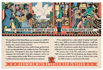 (FOOD & DRINK.) Louis Fancher, artist. Posters for the A&P Supermarket chain from the "Growing with America for 75 Years" series.